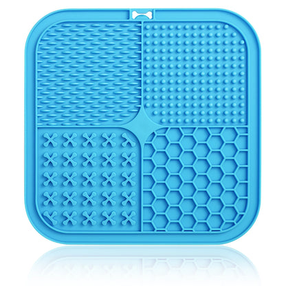 Dog Lick Mat with Suction Cups Slow Feeders Licking Pet Anxiety Relief Cat Training for Food, Yogurt, Peanut Butter